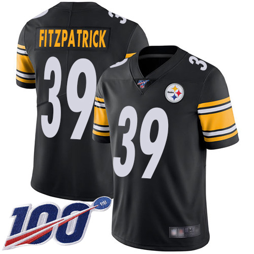 Men Pittsburgh Steelers Football #39 Limited Black Minkah Fitzpatrick Home 100th Season Vapor Untouchable Nike NFL Jersey->women nfl jersey->Women Jersey